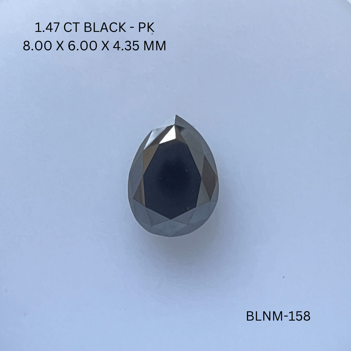 1.47 CT BLACK PK PEAR diamond Fancy Shape