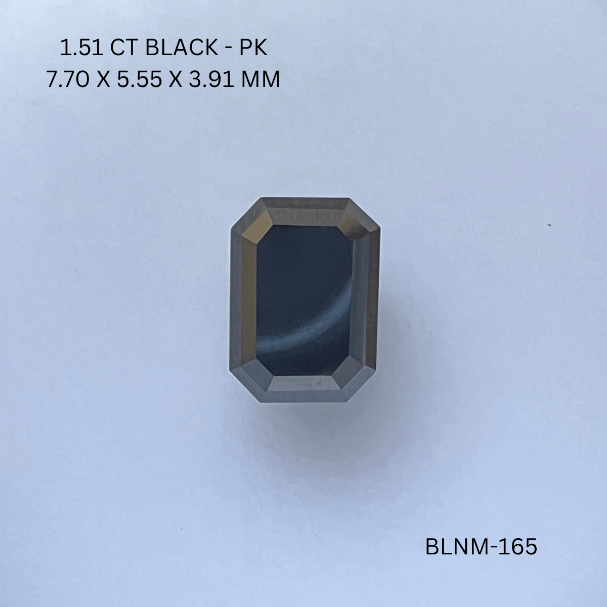 1.51 CT BLACK PK EMERALD diamond Fancy Shape
