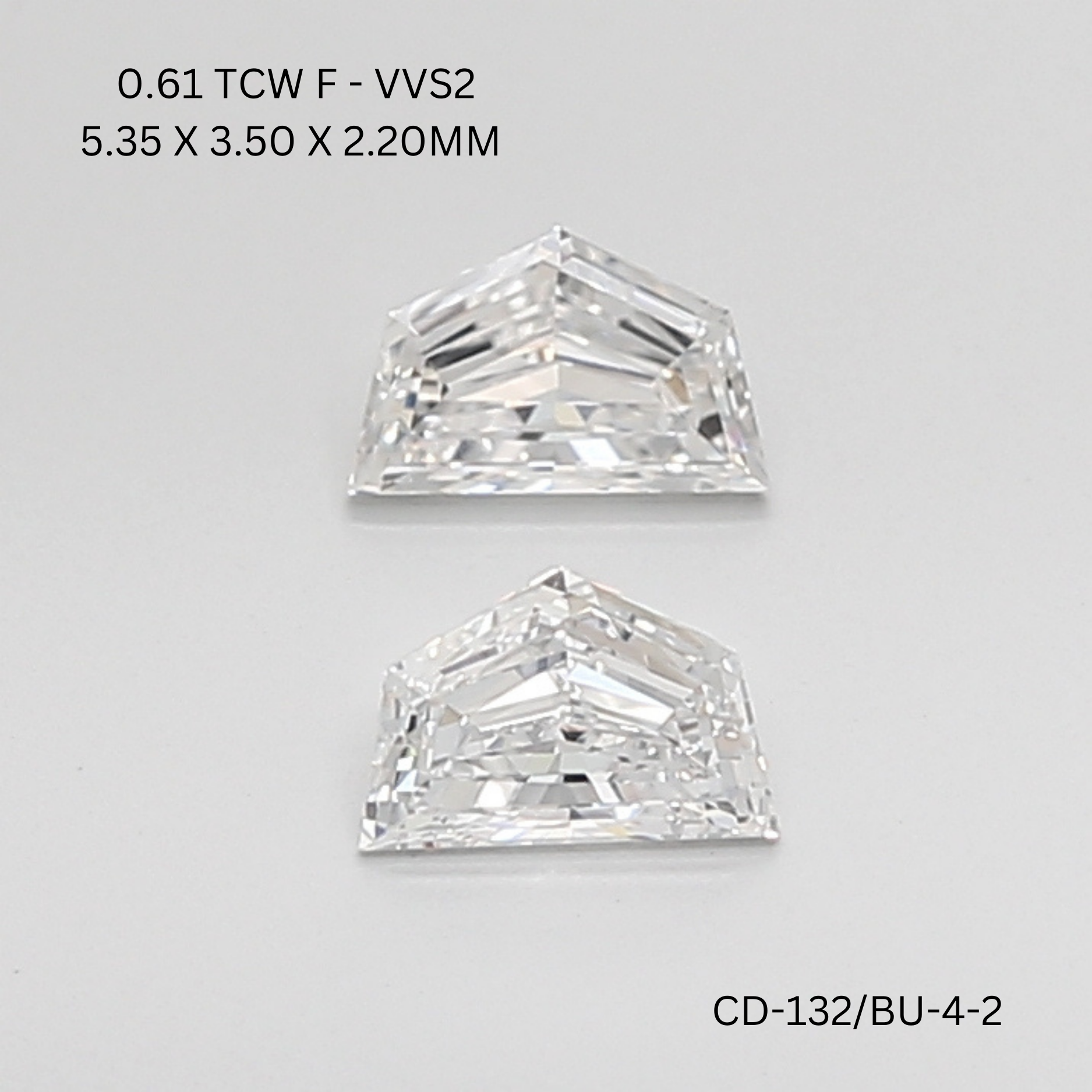 0.62 CT F VVS2 CADILLAC diamond Pairs Inventory
