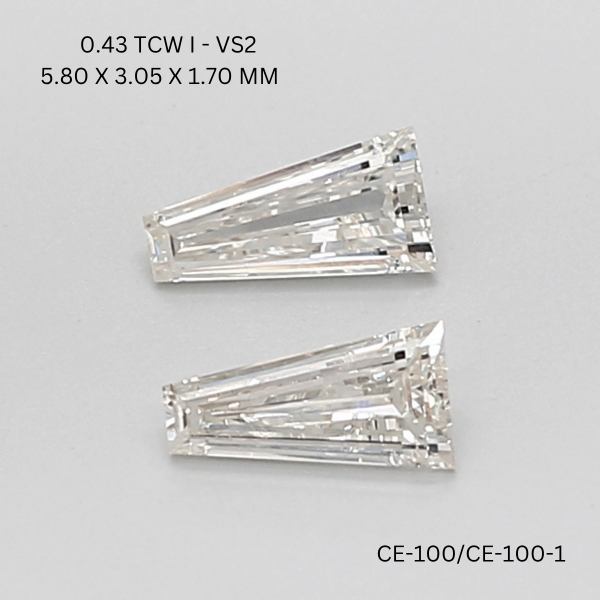 0.43 CT I VS2 TAPER diamond Pairs Inventory