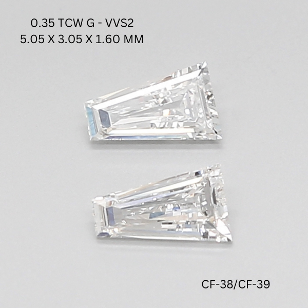 0.35 CT G VVS2 TAPER diamond Pairs Inventory