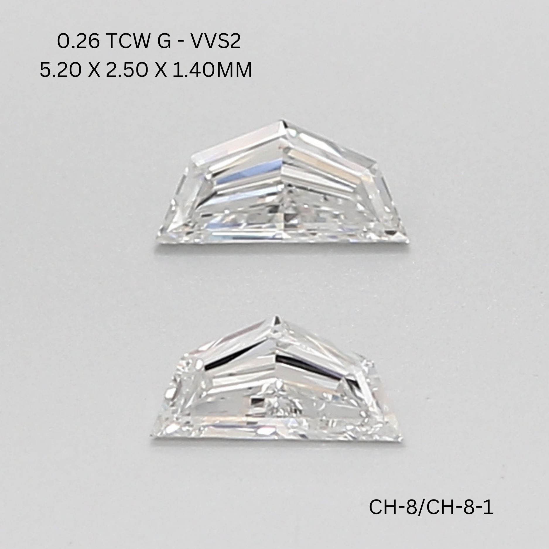 0.26 CT G VVS2 CADILLAC diamond Pairs Inventory