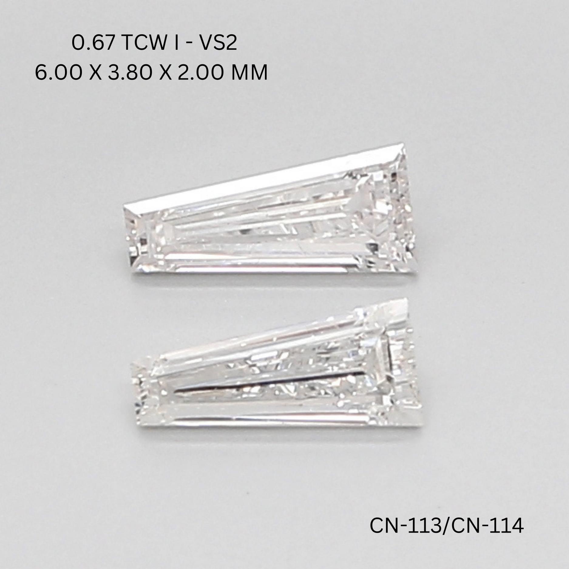 0.67 CT I VS2 CADILLAC diamond Pairs Inventory