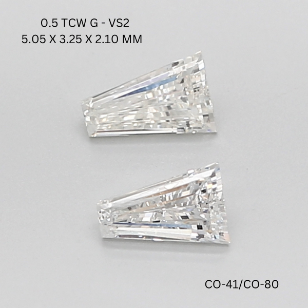 0.5 CT G VS2 TAPER diamond Pairs Inventory