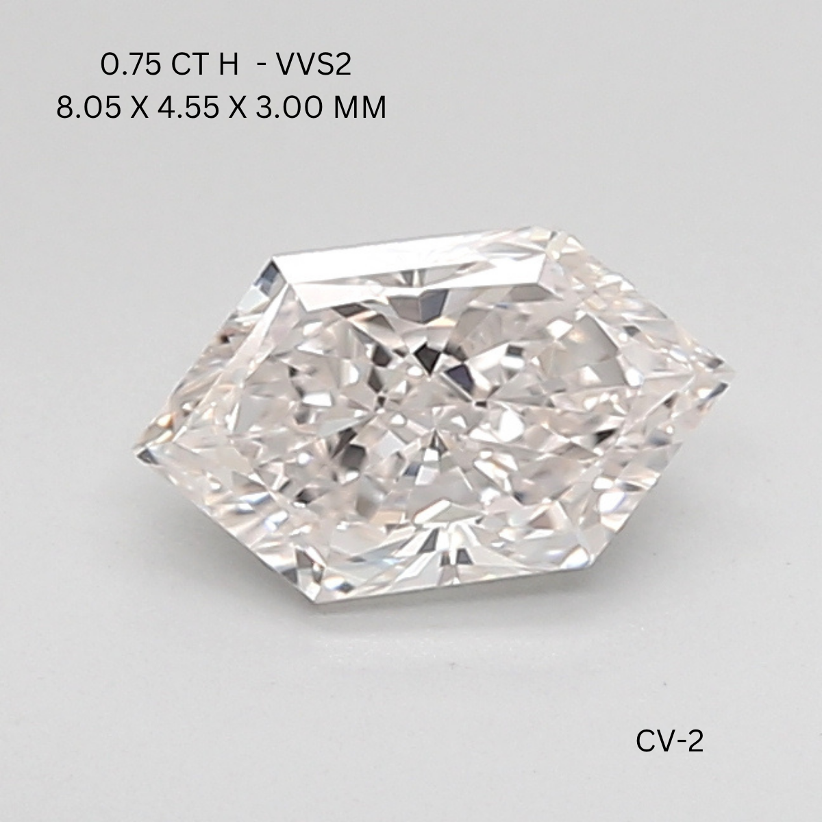 0.75 CT H VVS2 HEXAGONAL diamond Fancy Shape