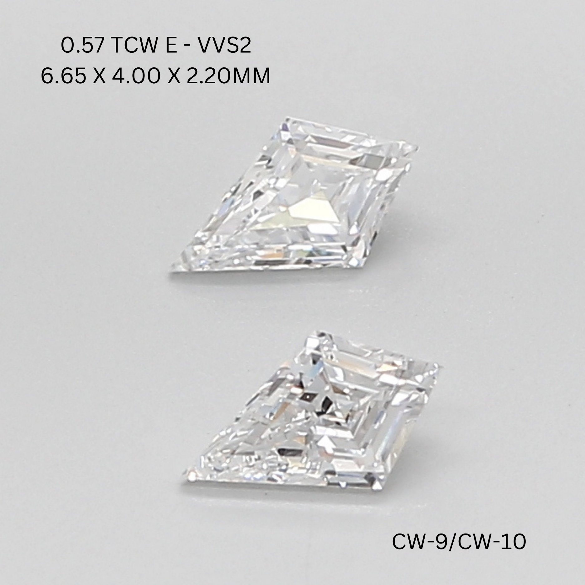 0.57 CT E VVS2 KITE diamond Pairs Inventory