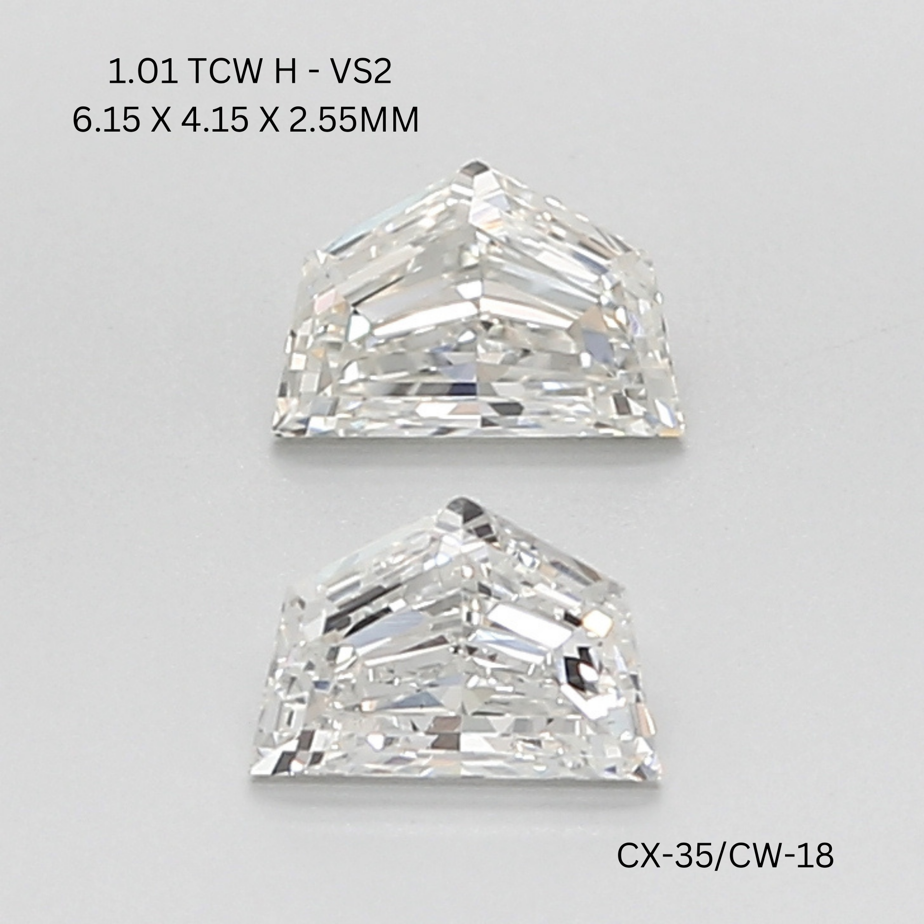 1.01 CT H VS2 CADILLAC diamond Pairs Inventory