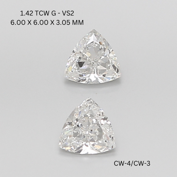 1.42 CT G VS2 TRILLIANT diamond Pairs Inventory