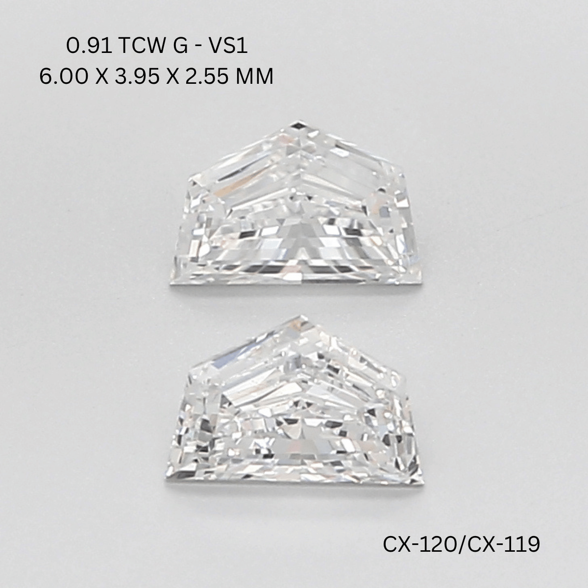 0.91 CT G VS1 CADILLAC diamond Pairs Inventory