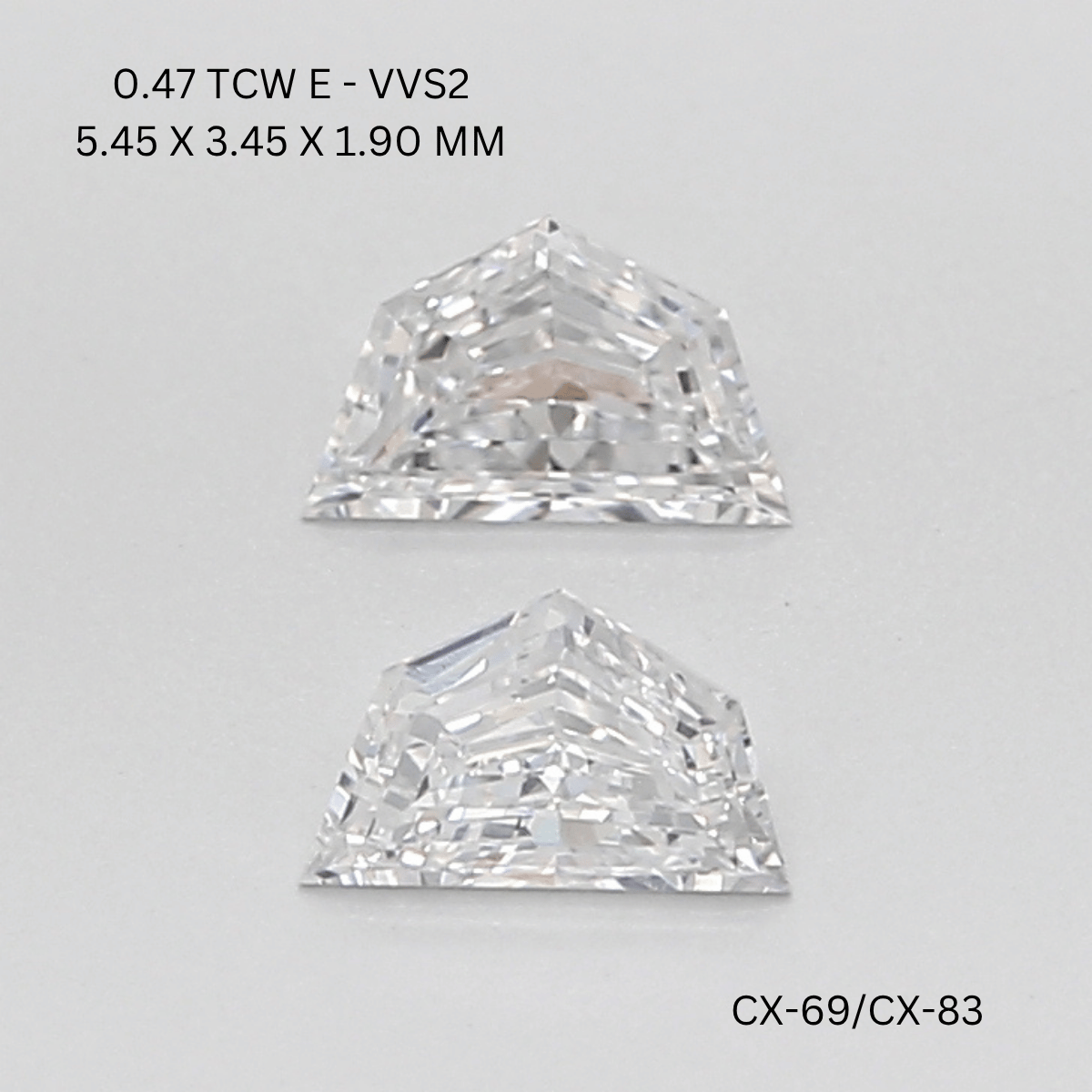 0.47 CT E VVS2 CADILLAC diamond Pairs Inventory
