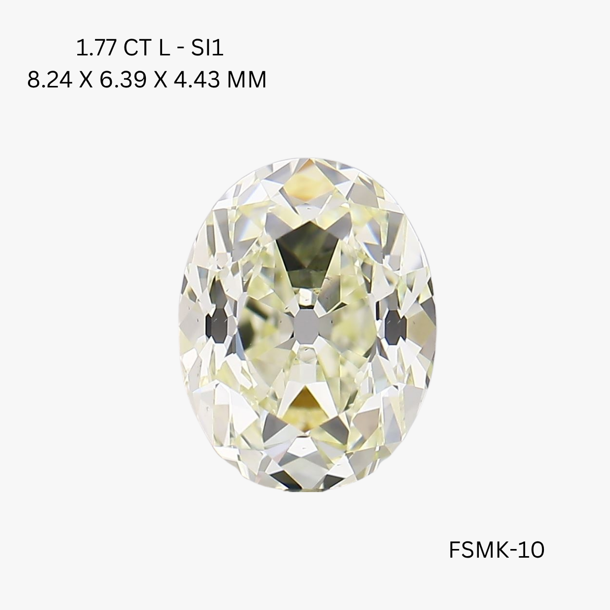 1.77 CT L SI1 OVAL diamond Fancy Shape