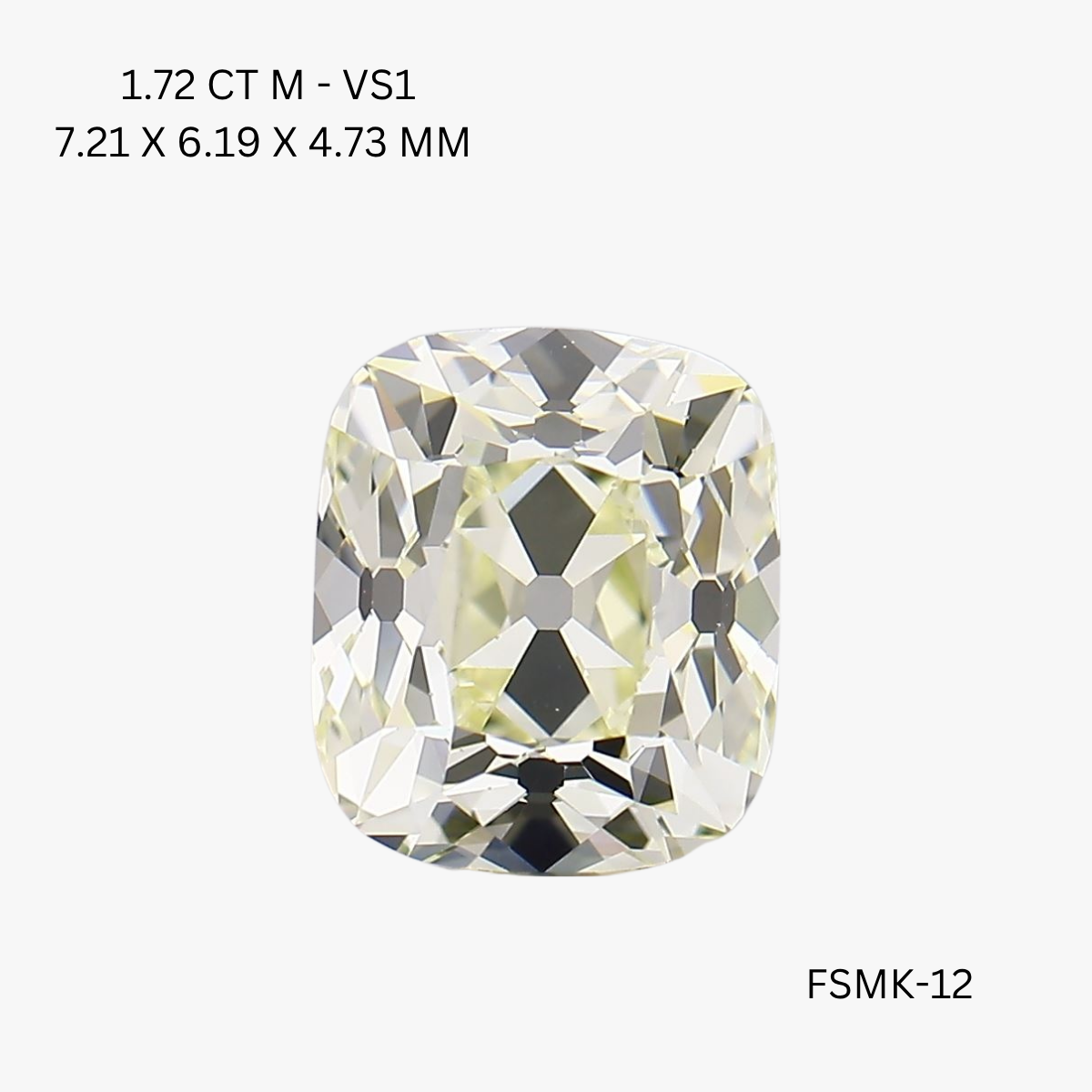1.72 CT M VS1 CUSHION diamond Fancy Shape