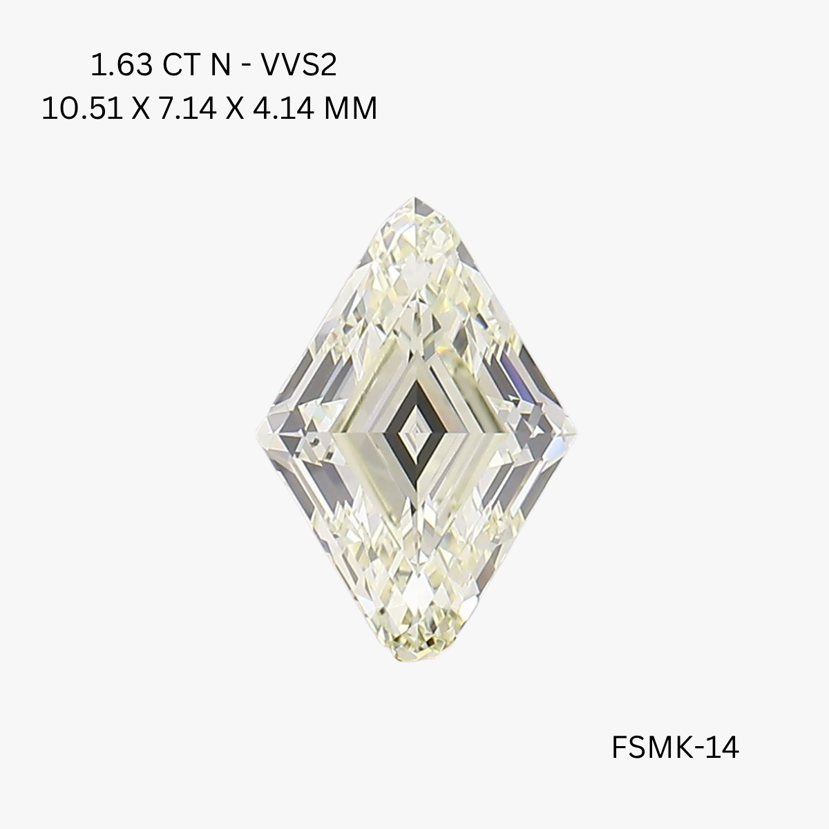 1.63 CT N VVS2 LOZENGE diamond Fancy Shape