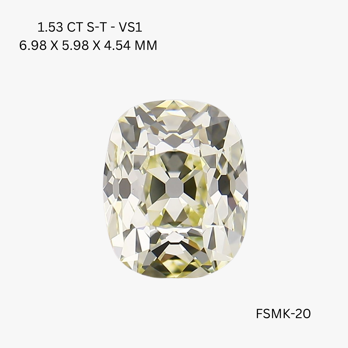 1.53 CT S-T VS1 CUSHION diamond Fancy Shape