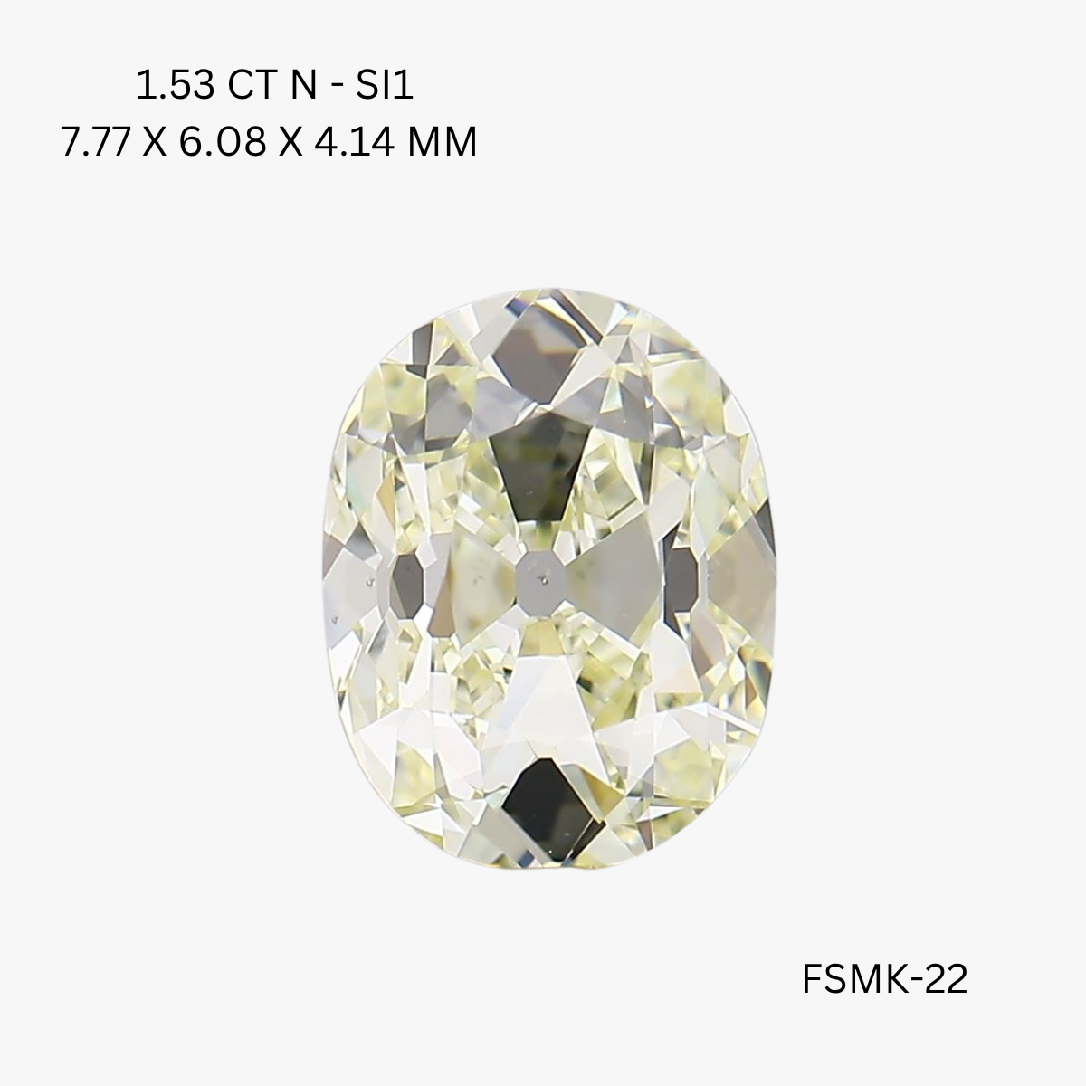 1.53 CT N SI1 OVAL diamond Fancy Shape