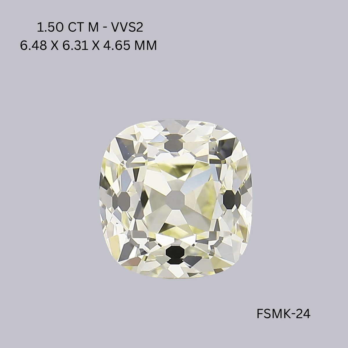 1.50 CT M VVS2 CUSHION diamond Fancy Shape