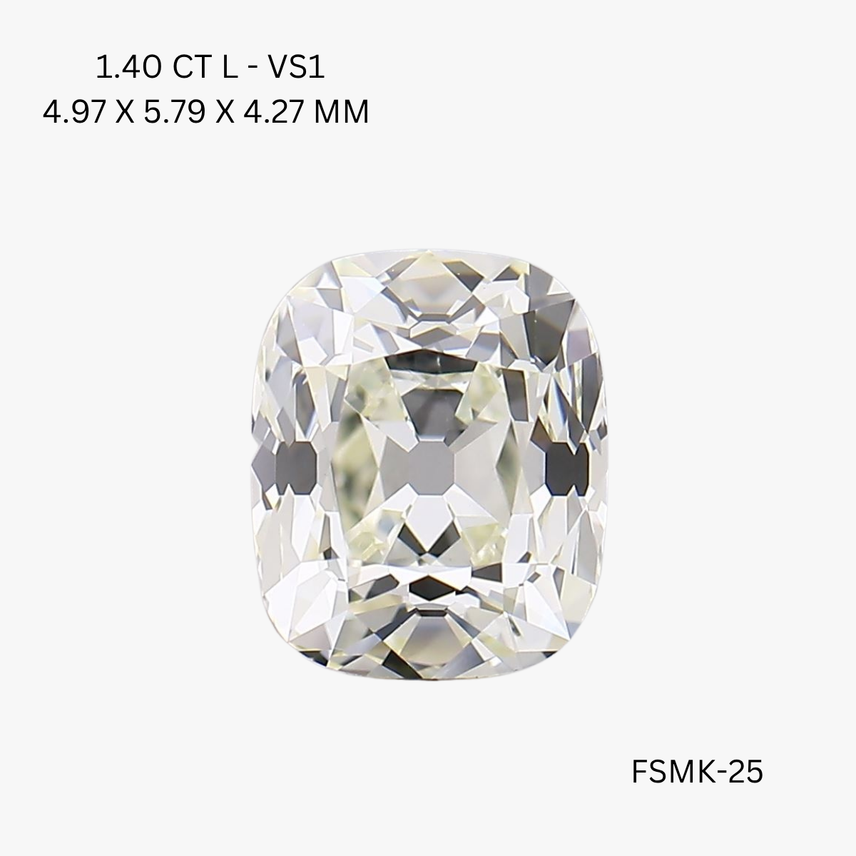 1.40 CT L VS1 CUSHION diamond Fancy Shape