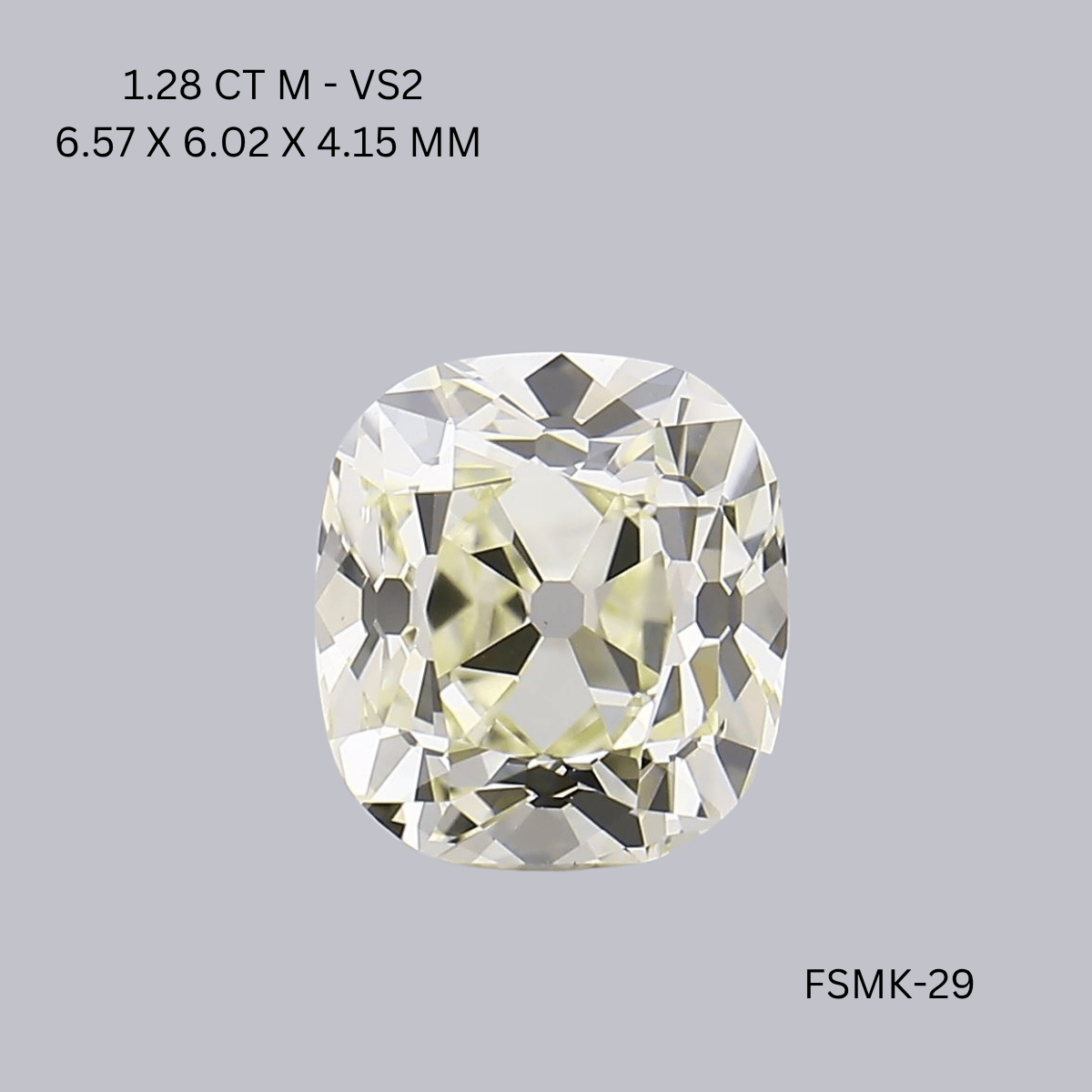 1.28 CT M VS2 CUSHION diamond Fancy Shape
