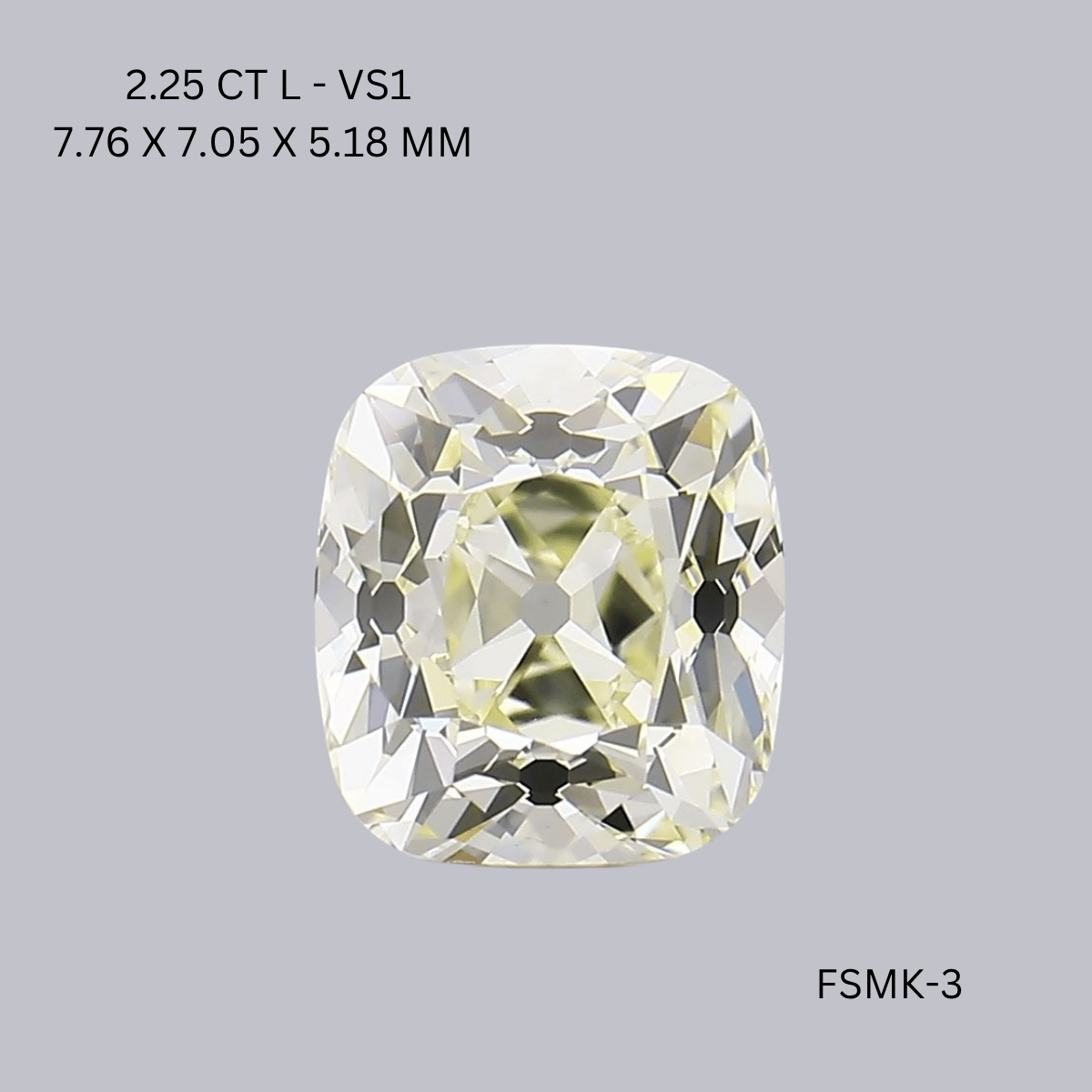 2.25 CT L VS1 CUSHION diamond Fancy Shape