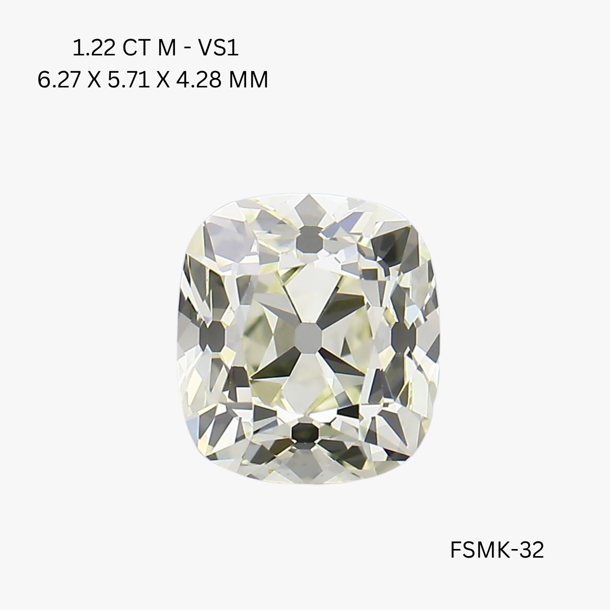 1.22 CT M VS1 CUSHION diamond Fancy Shape