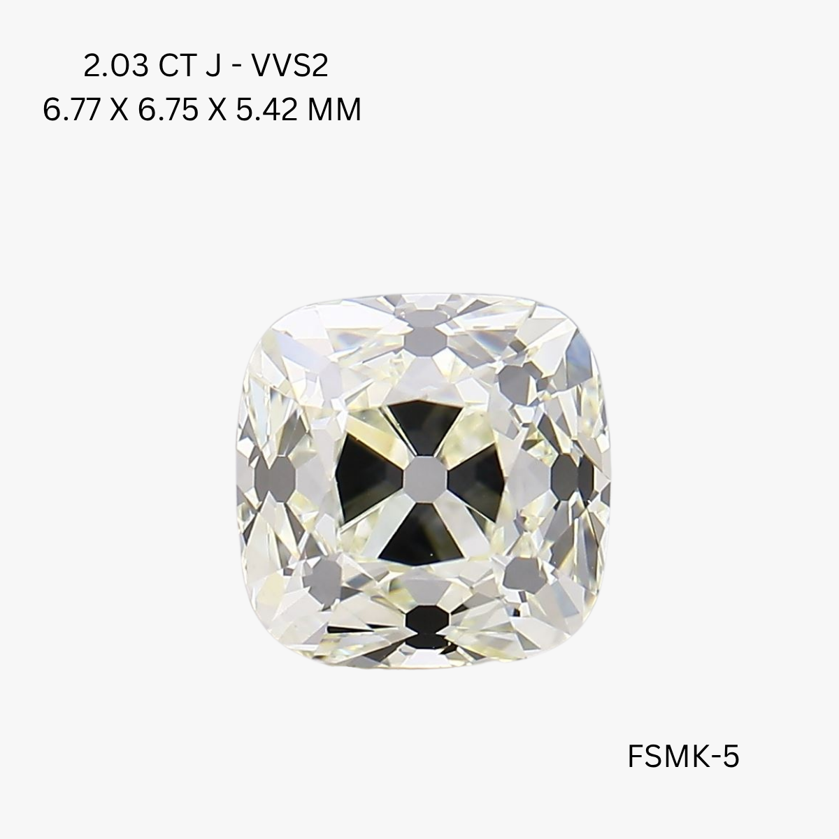 2.03 CT J VVS2 CUSHION diamond Fancy Shape