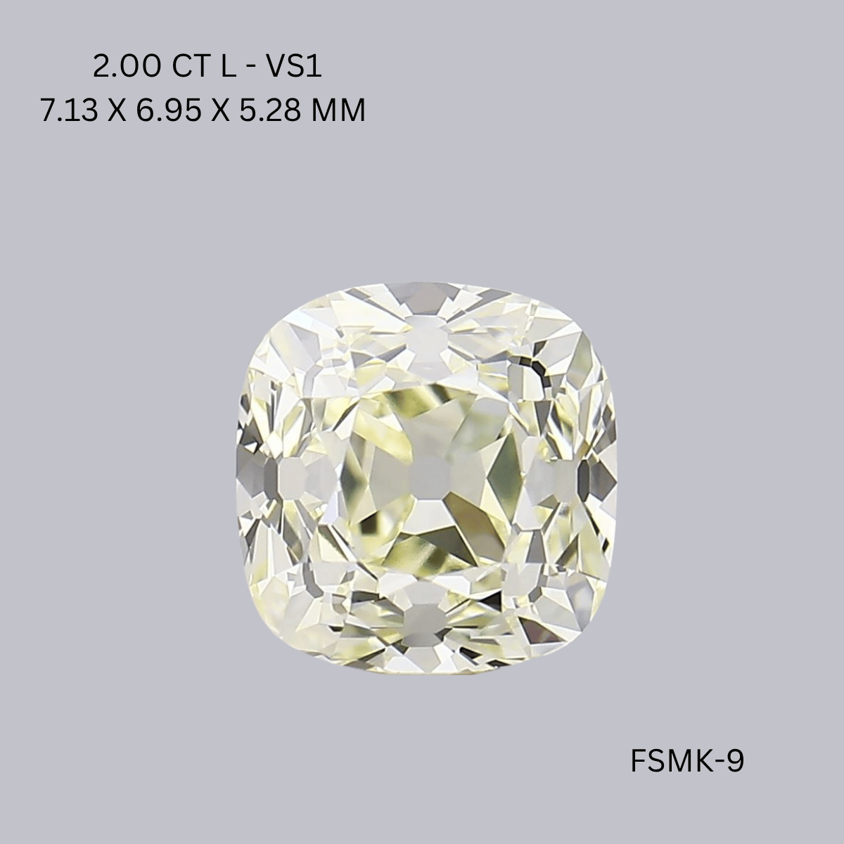 2.00 CT L VS1 CUSHION diamond Fancy Shape