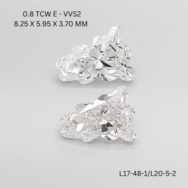 2.22 CT E VVS2 TEDDY diamond Pairs Inventory