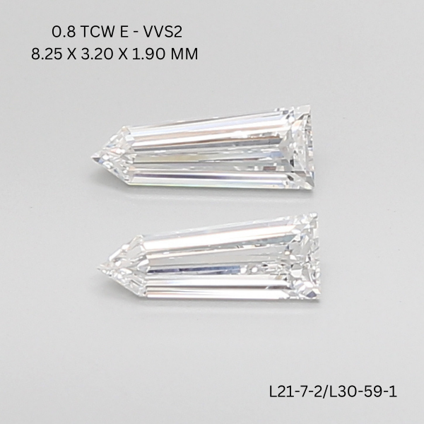 0.8 CT E VVS2 BULLETS diamond Pairs Inventory