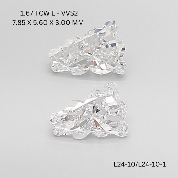 1.67 CT E VVS2 TEDDY diamond Pairs Inventory