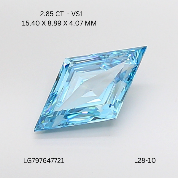 2.85 CT PINK VS1 LOZENGE diamond Fancy Shape