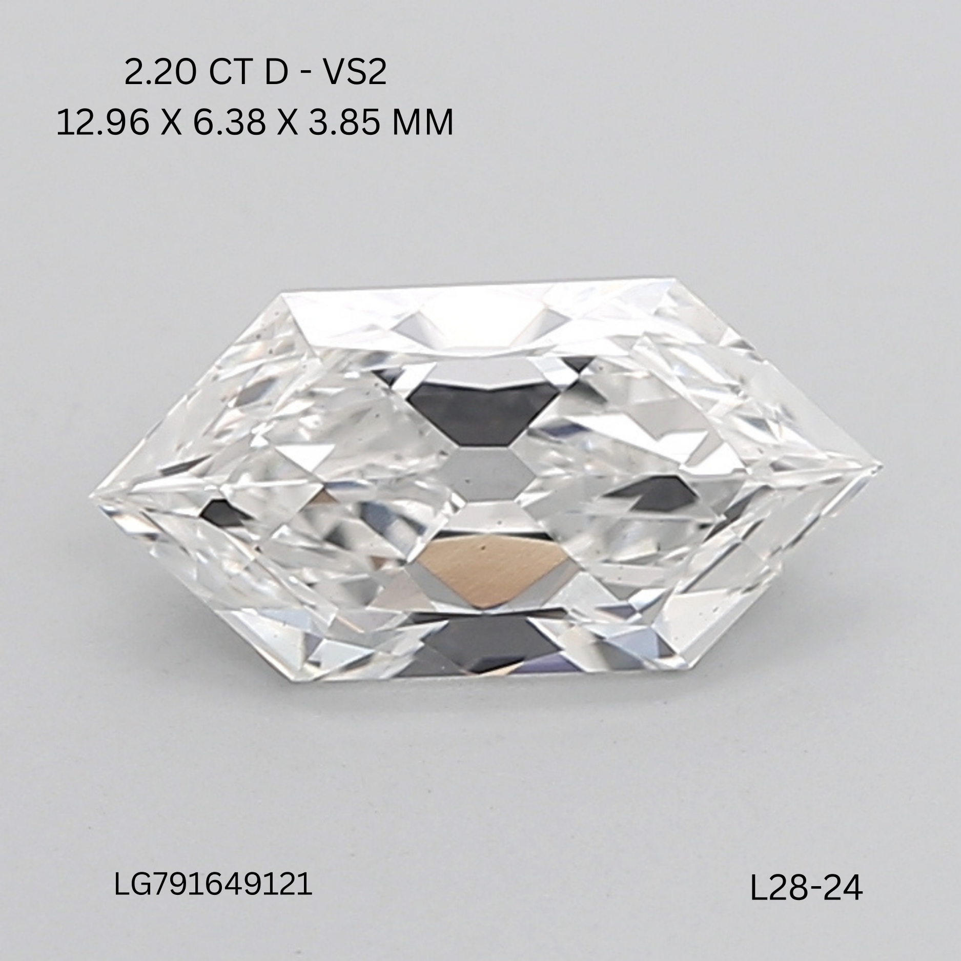2.20 CT D VS2 HEXAGONAL diamond Fancy Shape