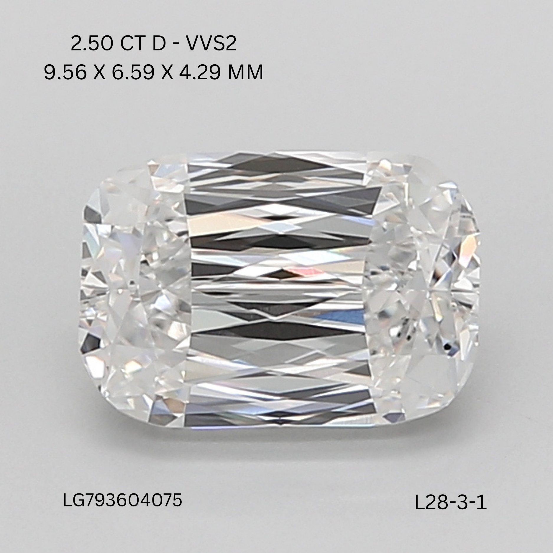 2.50 CT D VVS2 ASHOKA diamond Fancy Shape