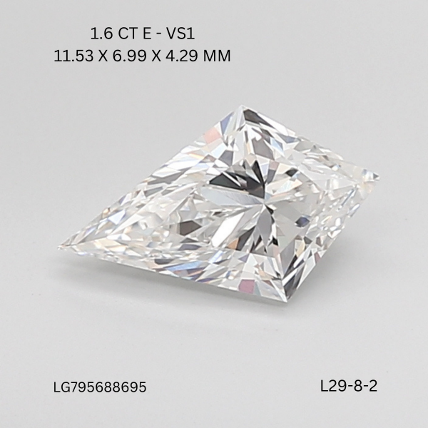 1.61 CT E VS1 KITE diamond Fancy Shape