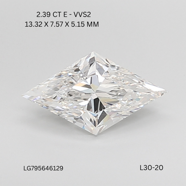 2.40 CT E VVS2 LOZENGE diamond Fancy Shape