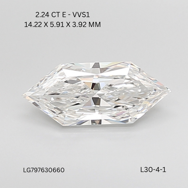 2.24 CT E VVS1 HEXAGONAL diamond Fancy Shape