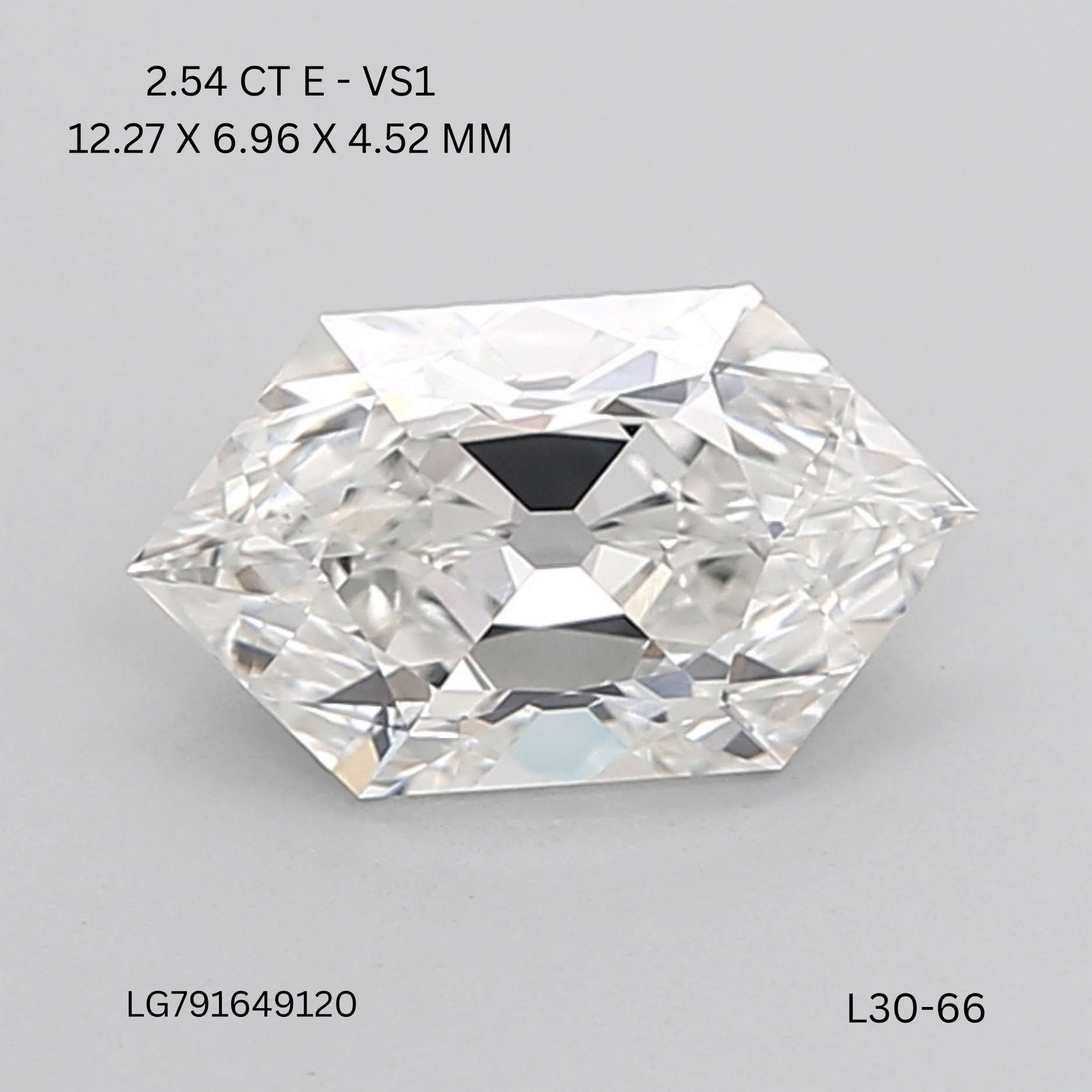 2.54 CT E VS1 HEXAGONAL diamond Fancy Shape