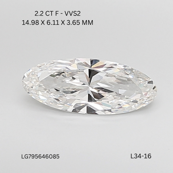2.20 CT F VVS2 MOVAL diamond Fancy Shape