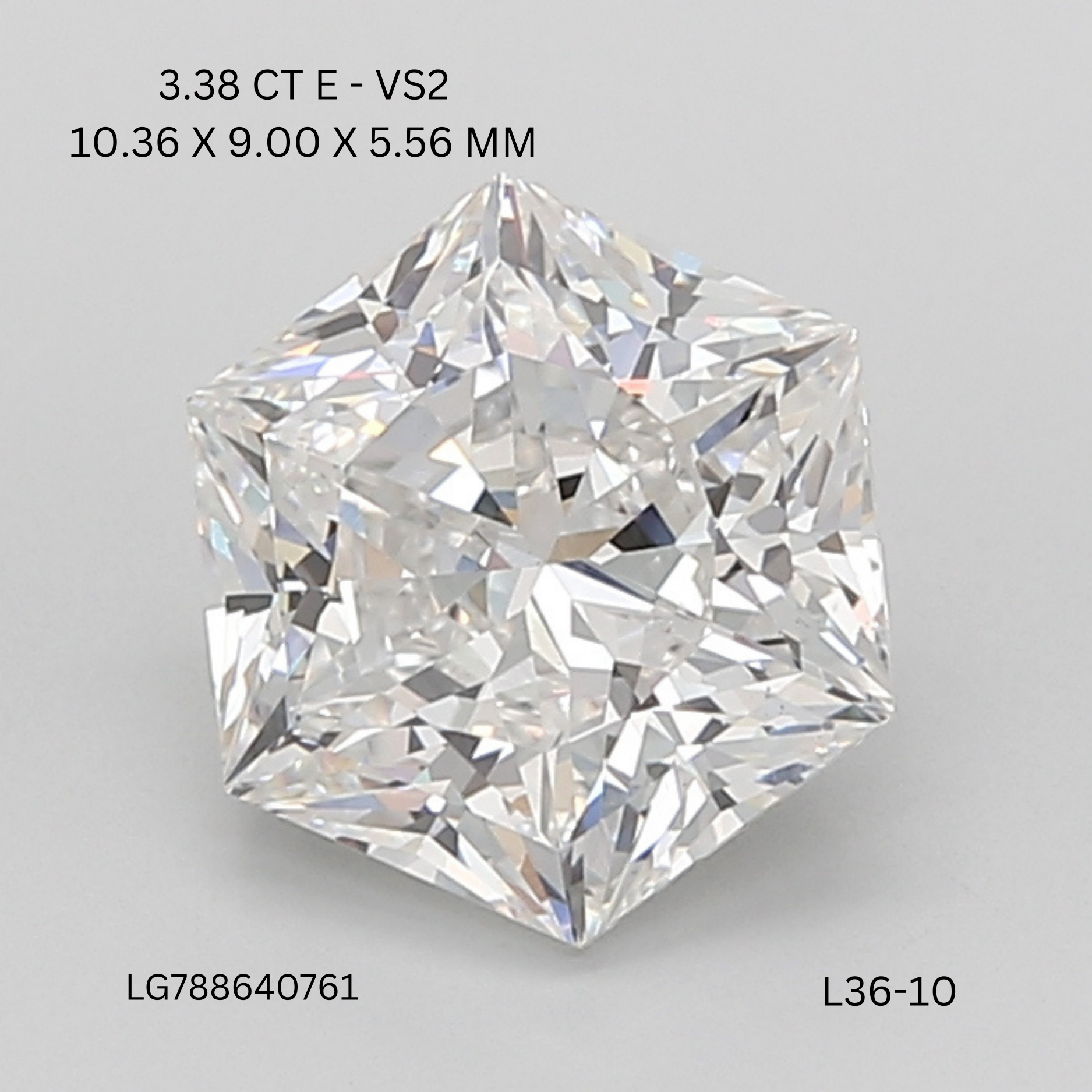 3.38 CT E VS2 HEXAGONAL diamond Fancy Shape