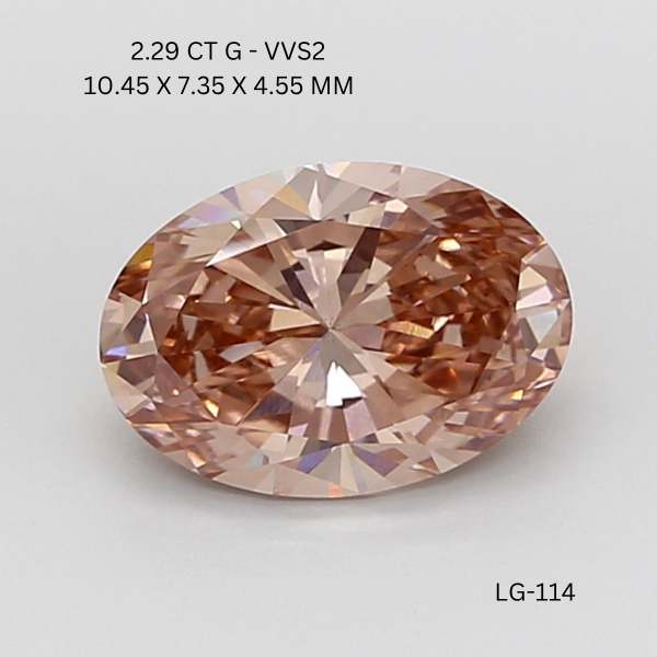 2.29 CT BROWNISH VVS2 OVAL diamond Fancy Shape