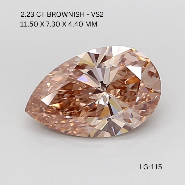 2.23 CT BROWNISH VS2 PEAR diamond Fancy Shape