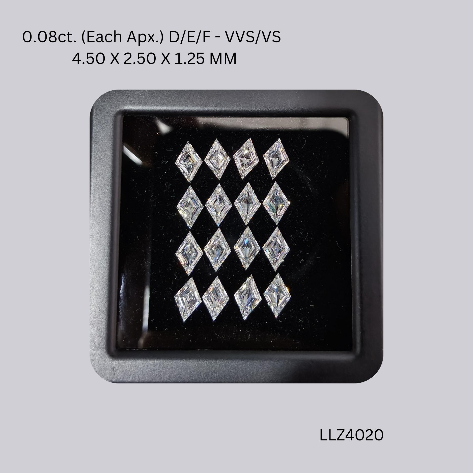 1.94 CT D/E/F VVS/VS LOZENGE diamond Layout