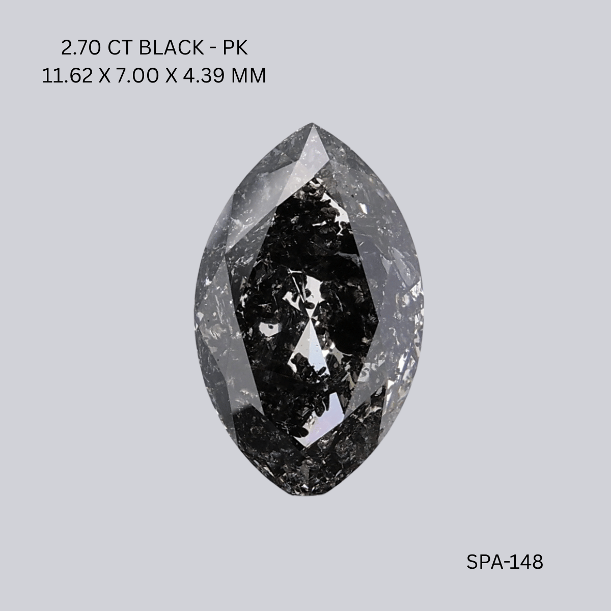 2.70 CT BLACK PK MARQUISE diamond Salt & Pepper