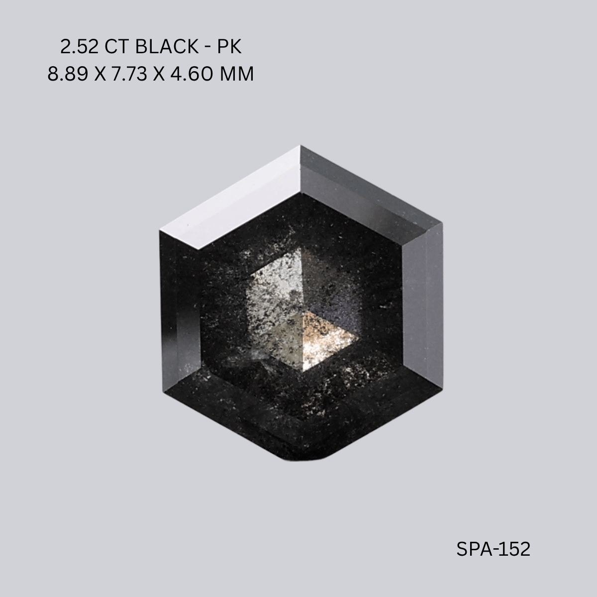 2.52 CT BLACK PK HEXAGONAL diamond Fancy Shape