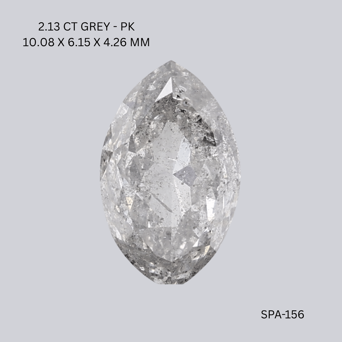 2.13 CT GREY PK MARQUISE diamond Fancy Shape