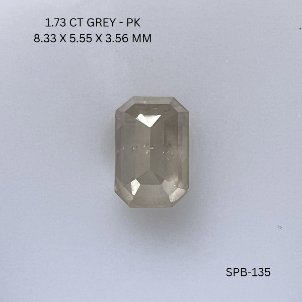 1.73CT Grey Emerald Natural Salt and Pepper Diamond 8.33*5.55*3.56MM