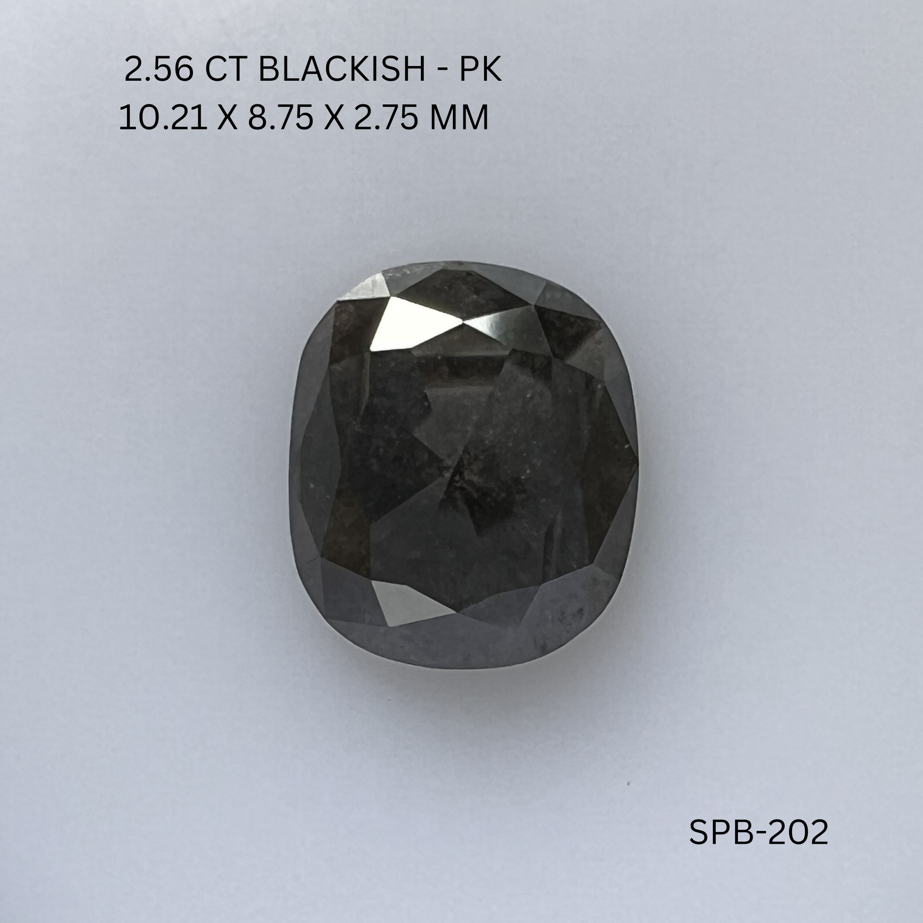 2.56CT Blackish Oval Salt and Pepper Diamond 10.21*8.75*2.75MM