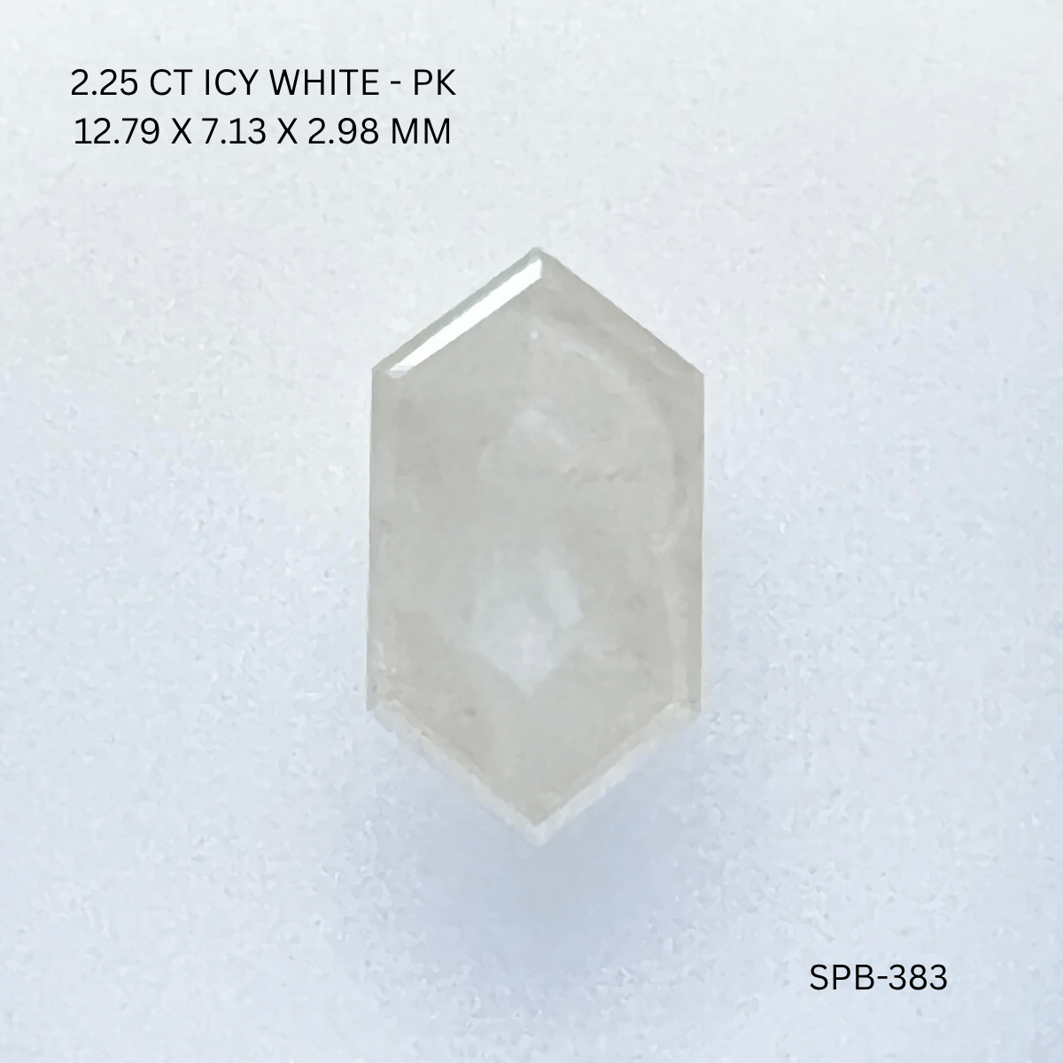 2.25 CT ICY WHITE PK HEXAGONAL diamond Salt & Pepper