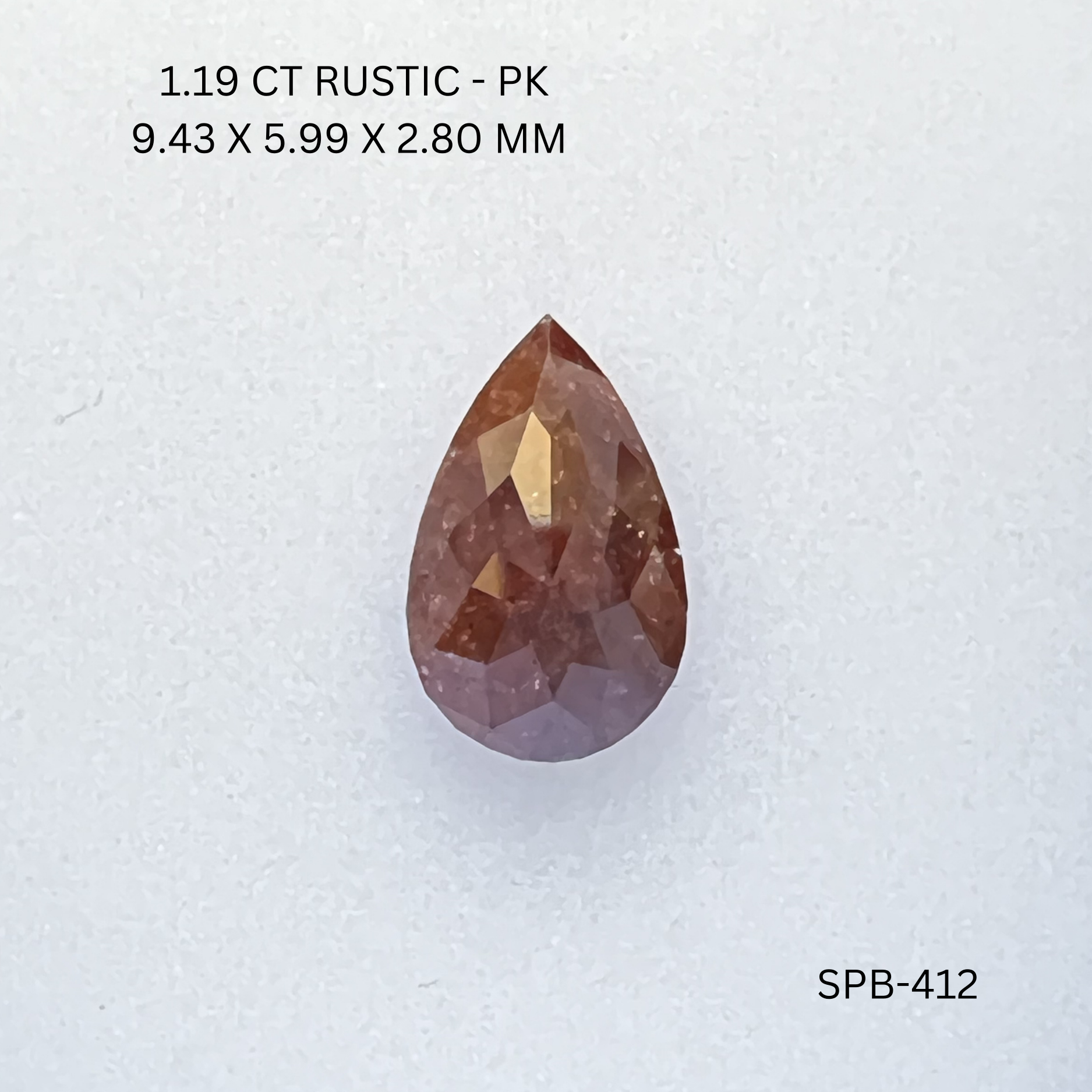 1.19 CT RUSTIC PK PEAR diamond Salt & Pepper