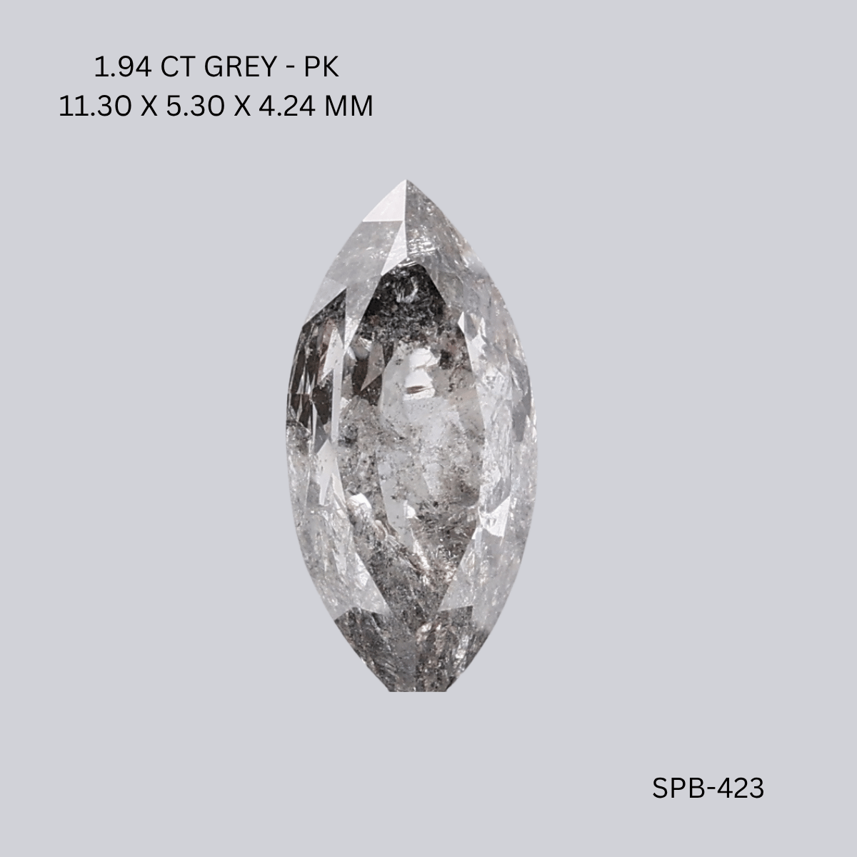 1.94 CT GREY PK MARQUISE diamond Fancy Shape