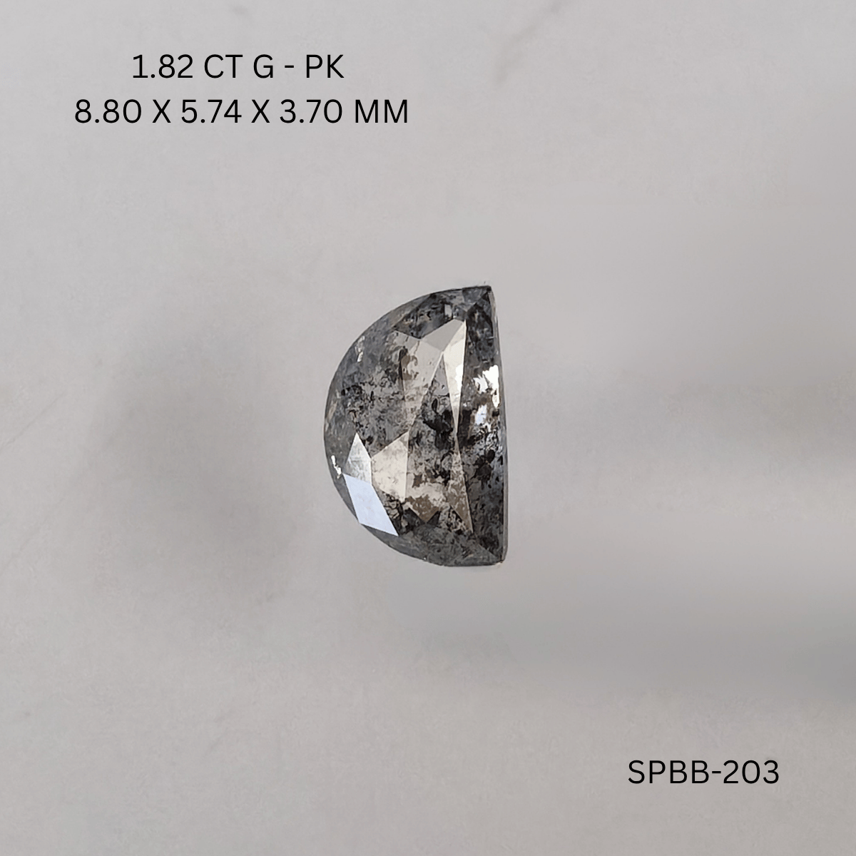 1.82 CT E PK HALF MOON diamond Salt & Pepper